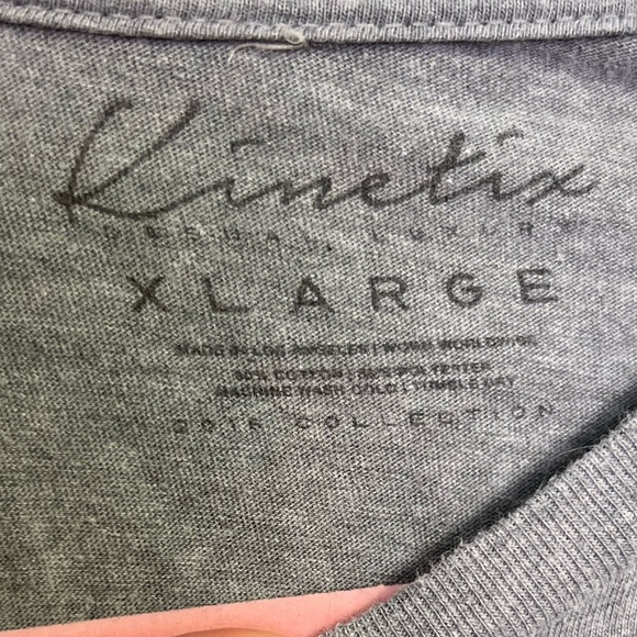 KINETIX Men’s Khaki Grey Burnout Short Sleeve Tee Casual Graphic Luxury T-Shirt - Picture 7 of 11